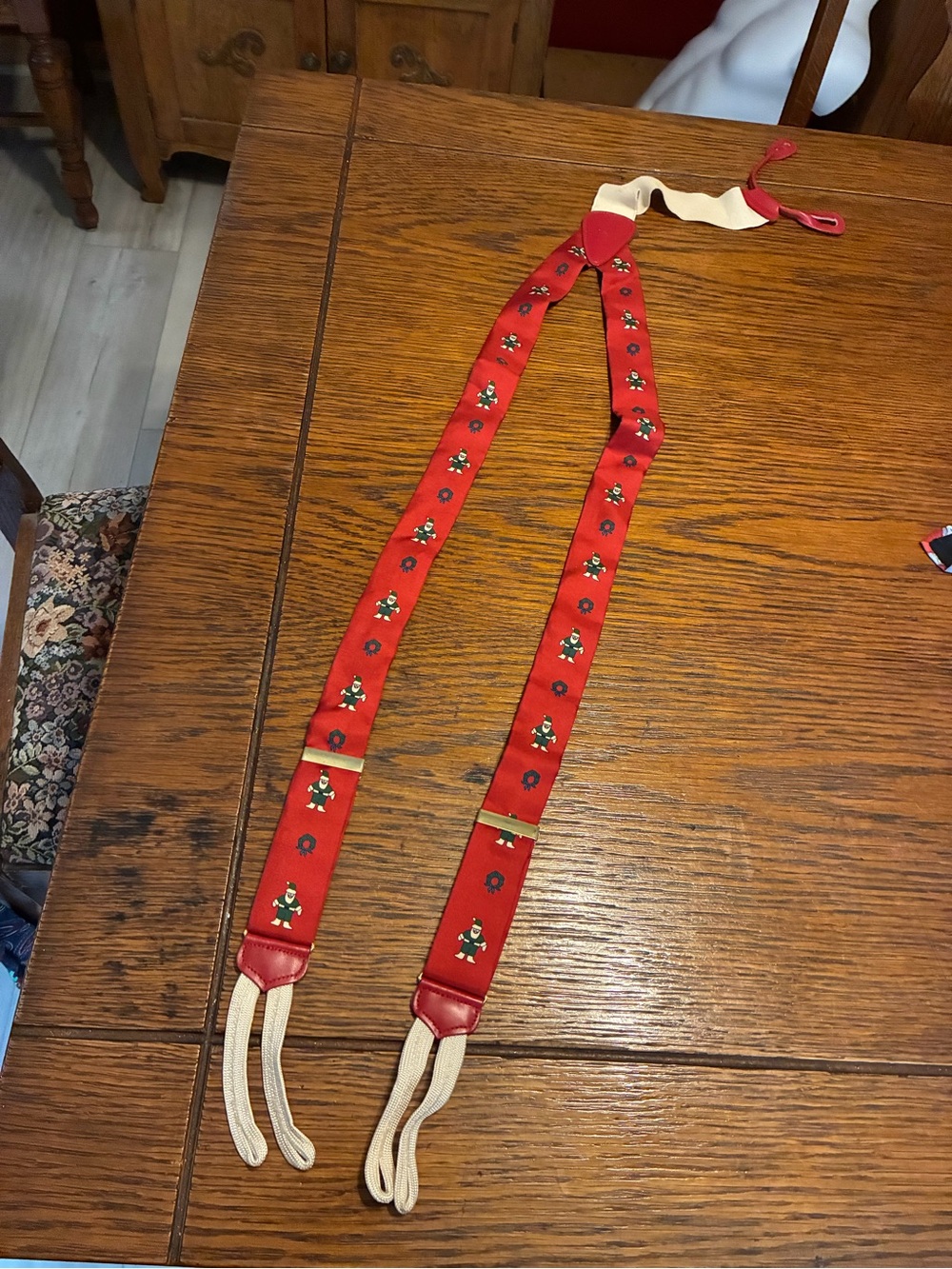 Trafalgar Red Suspenders with Novel Embroidered Motifs